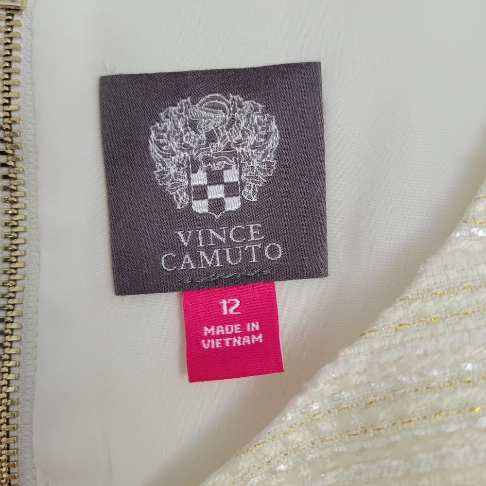🤍 Vince Camuto Tweed Ivory Dress Sizes 10 & 12 NWT - Picture 4 of 8